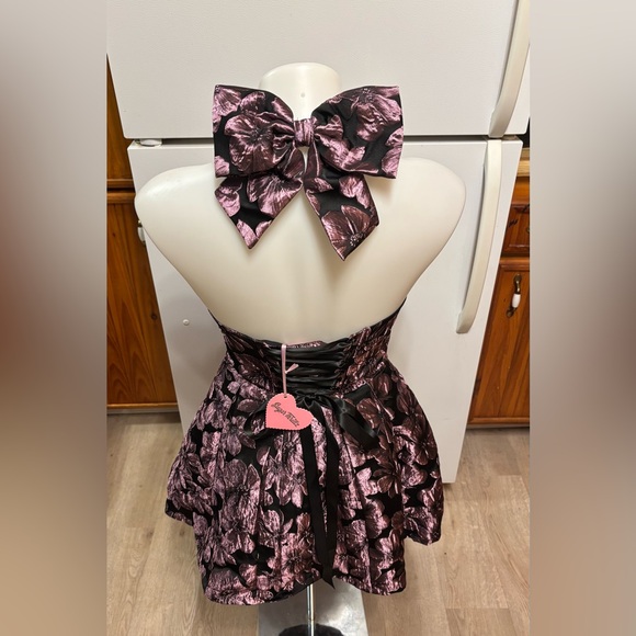 Dolls Kill Pink and Black Halter Dress - Picture 4 of 4